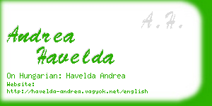 andrea havelda business card